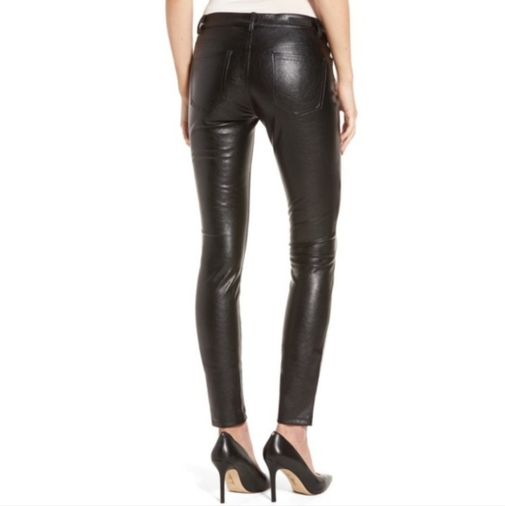 Blank NYC Black Faux Leather Vegan Leather Skinny Classique Pants 27 NWOT - Picture 6 of 12